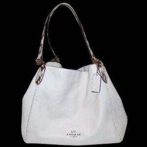 Coach Hallie Shoulder Bag with Snake Style Trim